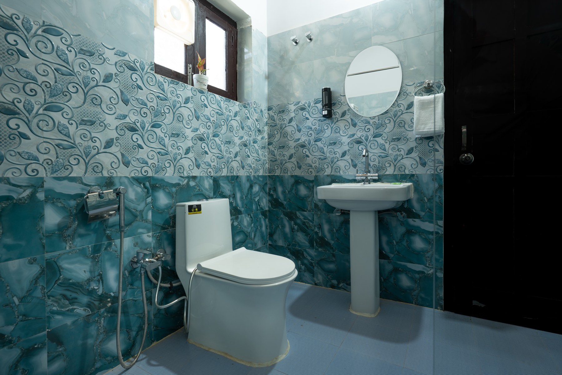 Modern tiled bathroom