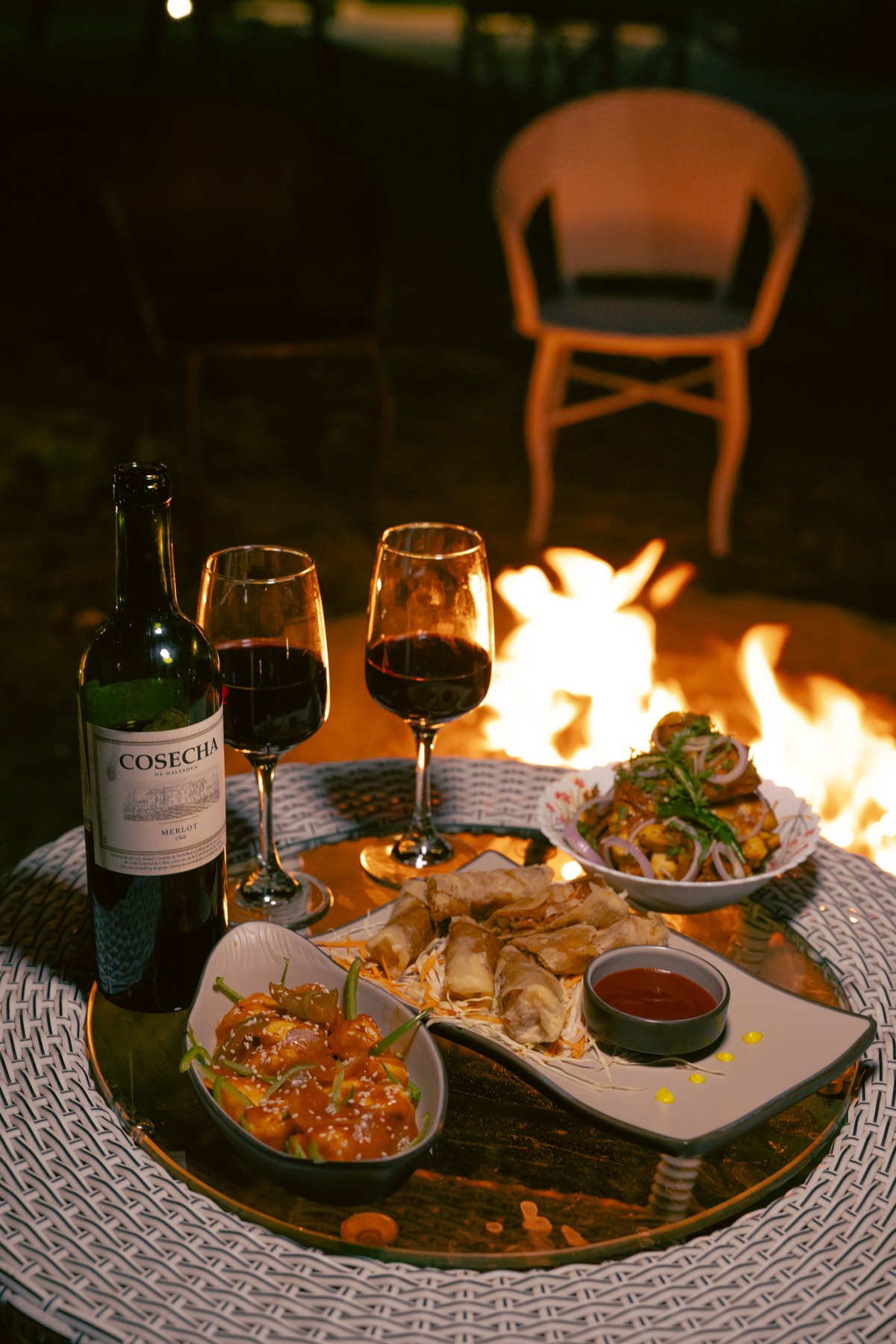 Evening bonfire